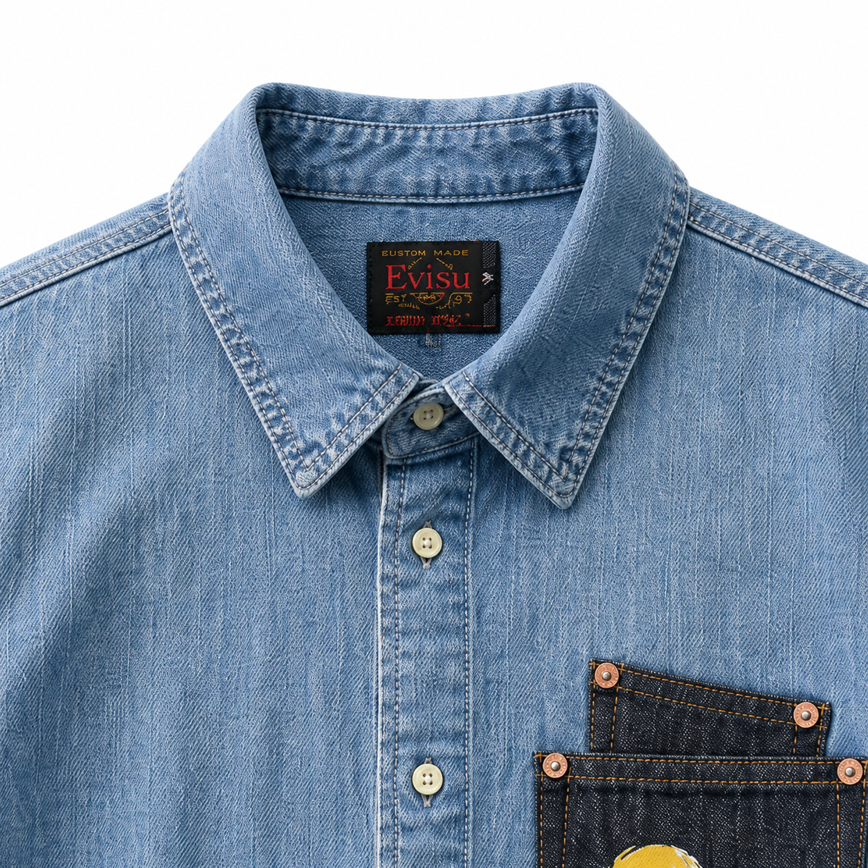 EVISU "Big M Print" Series Short-Sleeve Shirt