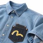 EVISU "Big M Print" Series Short-Sleeve Shirt