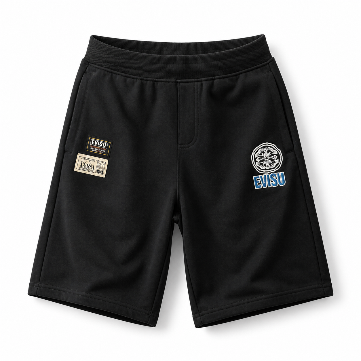 EVISU Casual Shorts with Buddha Head Embroidery
