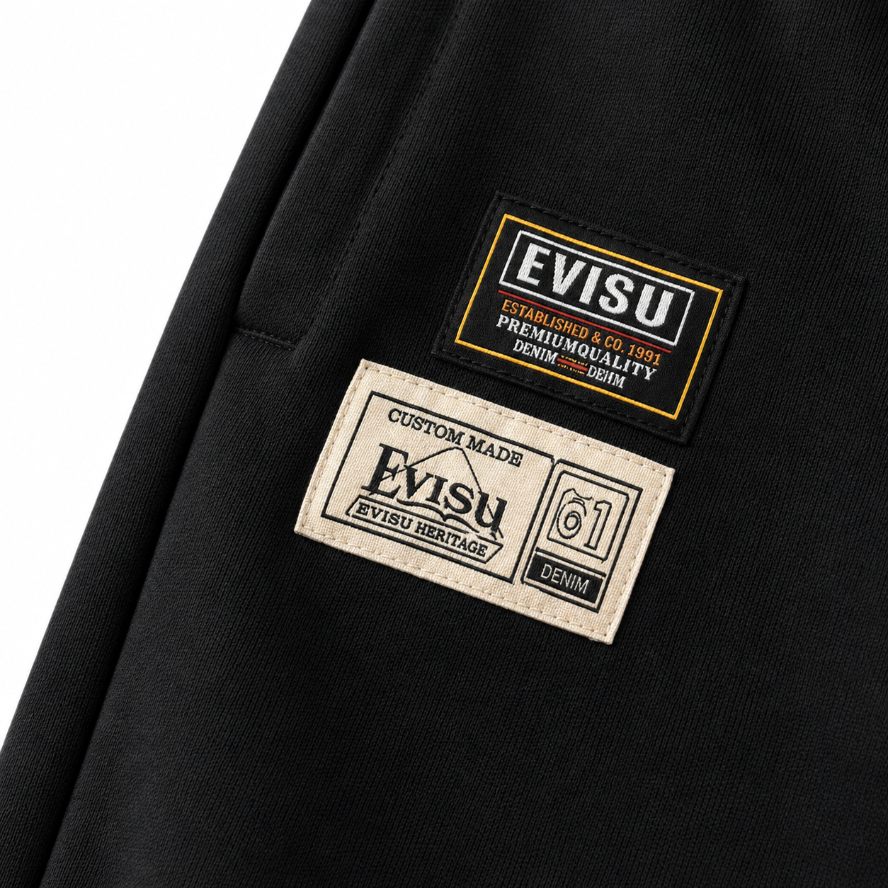 EVISU Casual Shorts with Buddha Head Embroidery