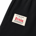 EVISU Brushstroke "Big M" & Floral Embroidery Shorts