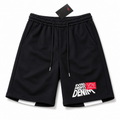 EVISU Sports Shorts with Brushstroke "Big M" Print