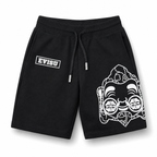 EVISU Buddha Head Print Athletic Shorts