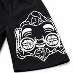 EVISU Buddha Head Print Athletic Shorts