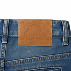 EVISU "Mismatched Paisley Big M" Denim Shorts
