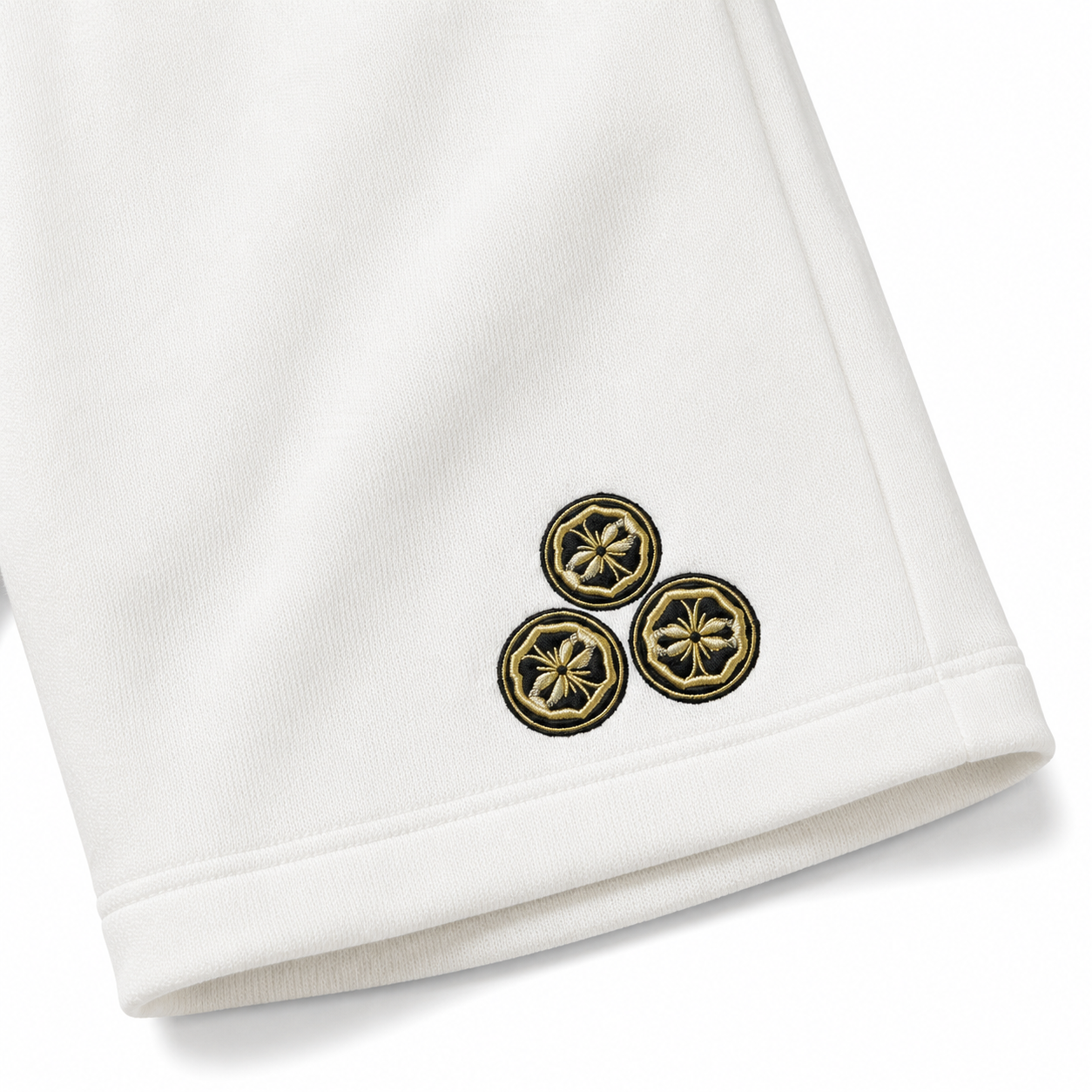 EVISU "Three Family Crests" Embroidered Athletic Shorts