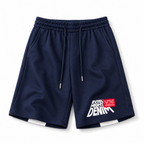 EVISU Sports Shorts with Brushstroke "Big M" Print