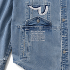 EVISU "Four-Panel Daruma Print" Series Denim Jacket
