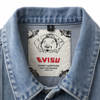 EVISU "Four-Panel Daruma Print" Series Denim Jacket