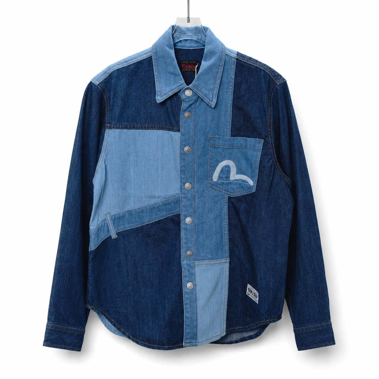 EVISU Patchwork Denim Shirt