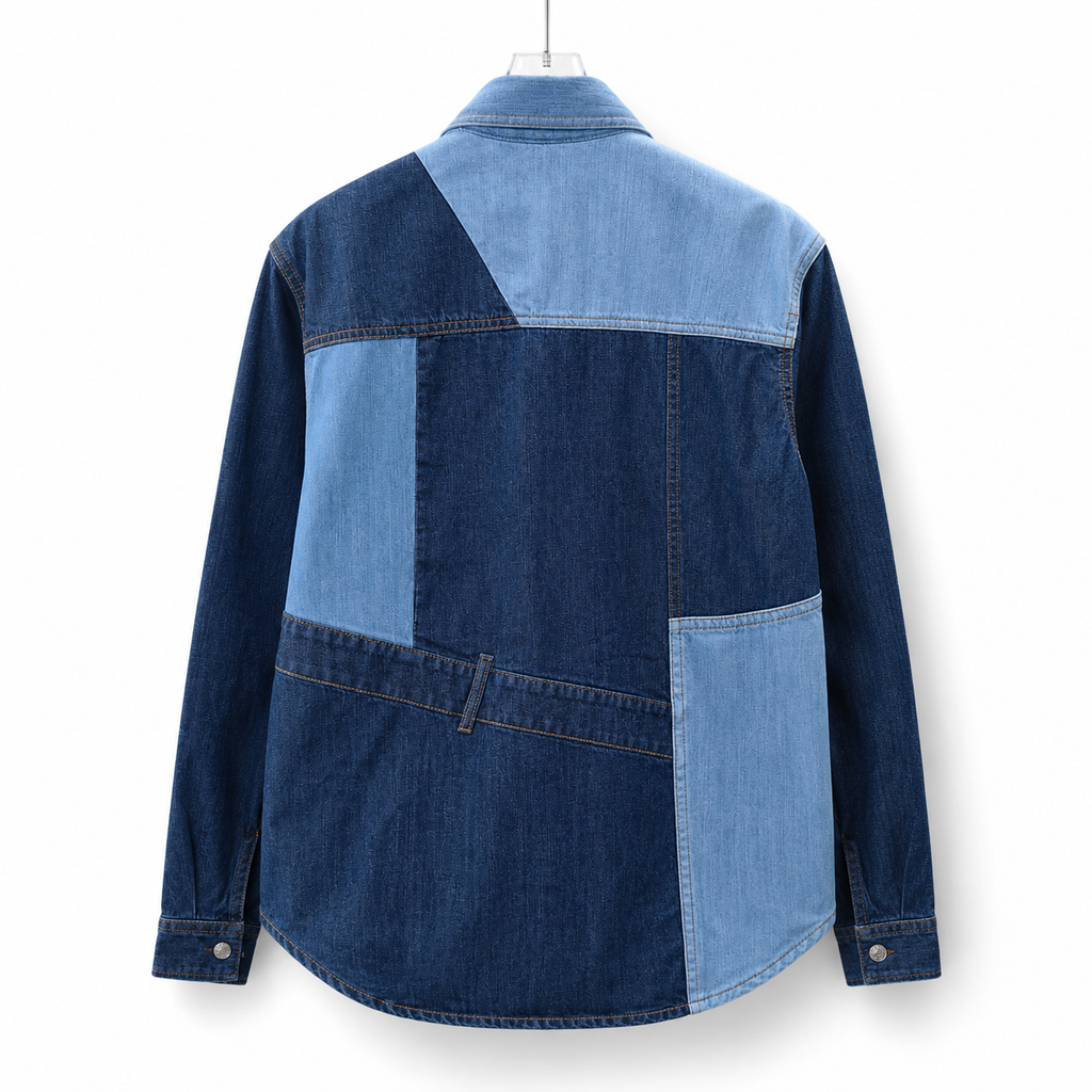 EVISU Patchwork Denim Shirt