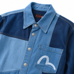 EVISU Patchwork Denim Shirt