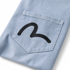 EVISU New Men's Long-Sleeve Shirt with Seagull Logo Print