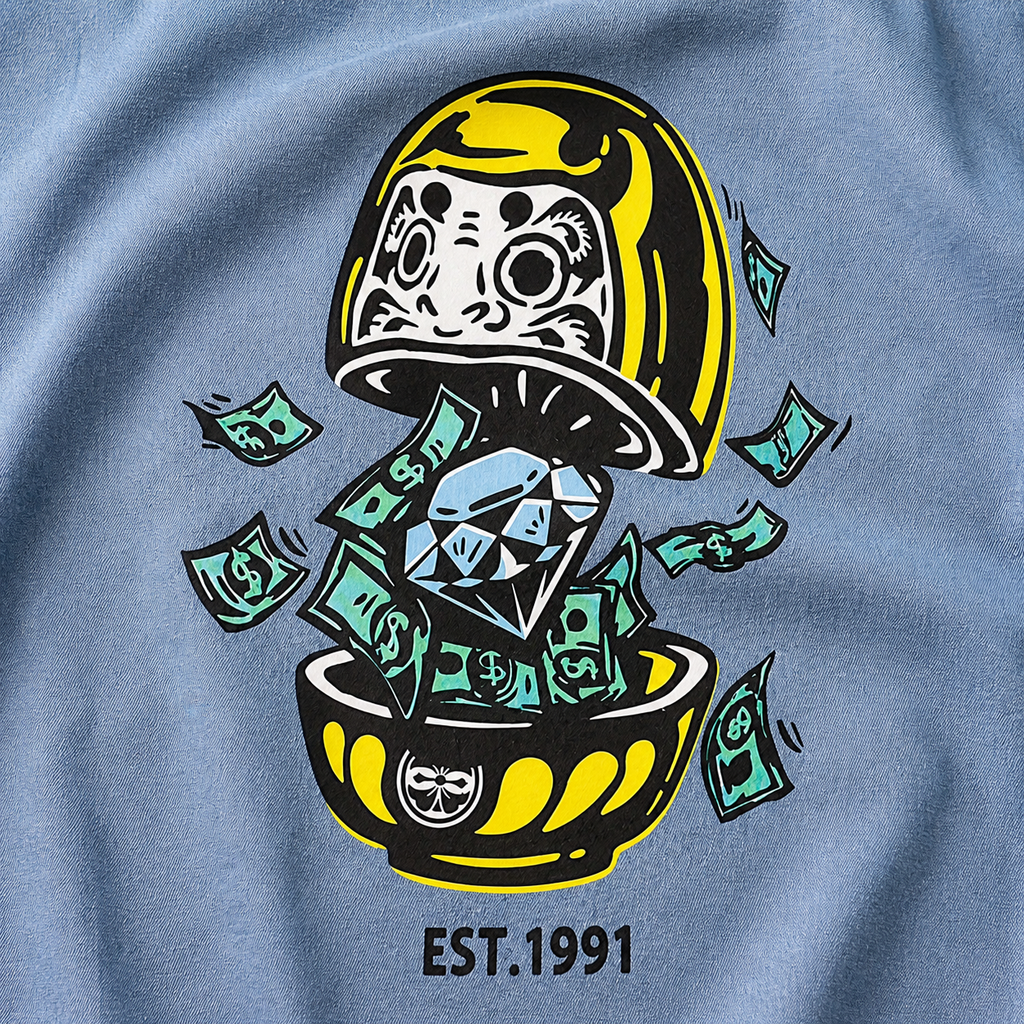 EVISU "Daruma Treasure Pot" Print Denim Shirt Series