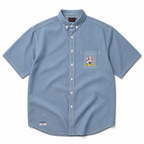 EVISU New Arrival: "Seven Falls, Eight Rises" Beckoning Cat Print Short-Sleeve Shirt