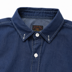 EVISU "God of Fortune & Koi Big M" Long-Sleeve Denim Shirt