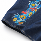 EVISU "God of Fortune & Koi Big M" Long-Sleeve Denim Shirt