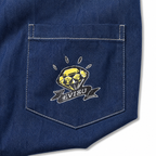 EVISU "Daruma Treasure Pot" Print Series Short-Sleeve Denim Shirt
