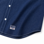 EVISU "Daruma Treasure Pot" Print Series Short-Sleeve Denim Shirt