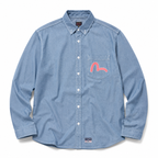 EVISU "Daruma Graffiti" Series Long-Sleeve Denim Shirt