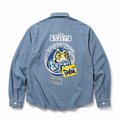 EVISU "Daruma Graffiti" Series Long-Sleeve Denim Shirt