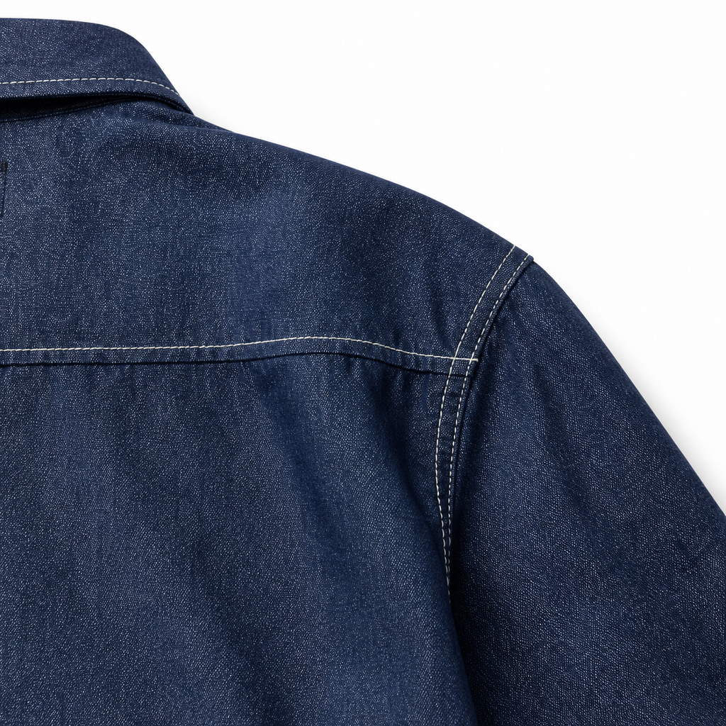 EVISU "God of Wind" Themed Long-Sleeve Denim Shirt