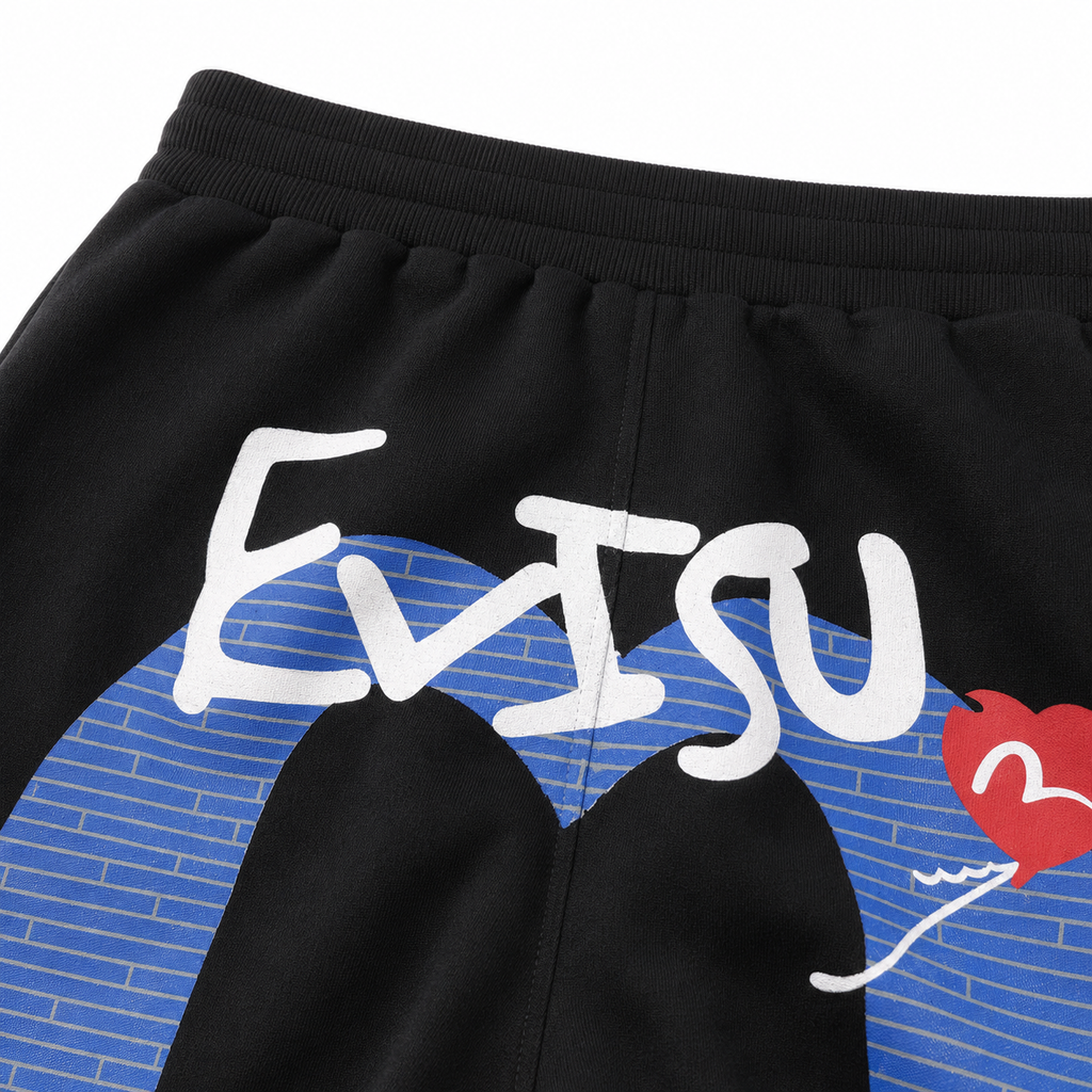EVISU “Balloon Girl” Graffiti Series Shorts