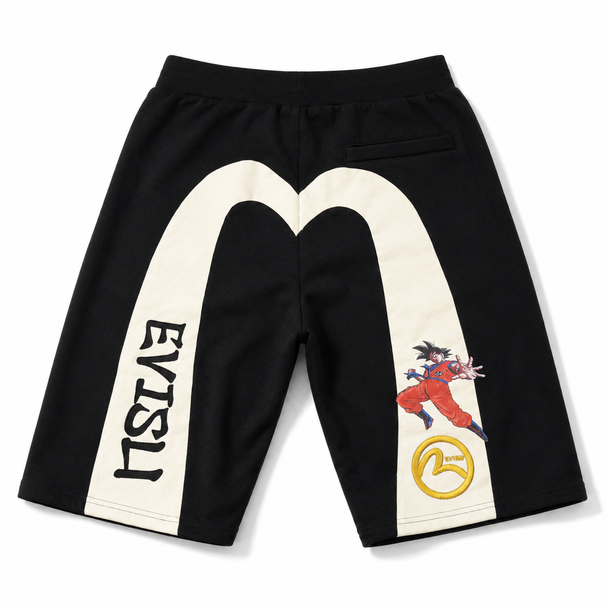 EVISU x Dragon Ball Collaboration: Goku-Print Athletic Shorts