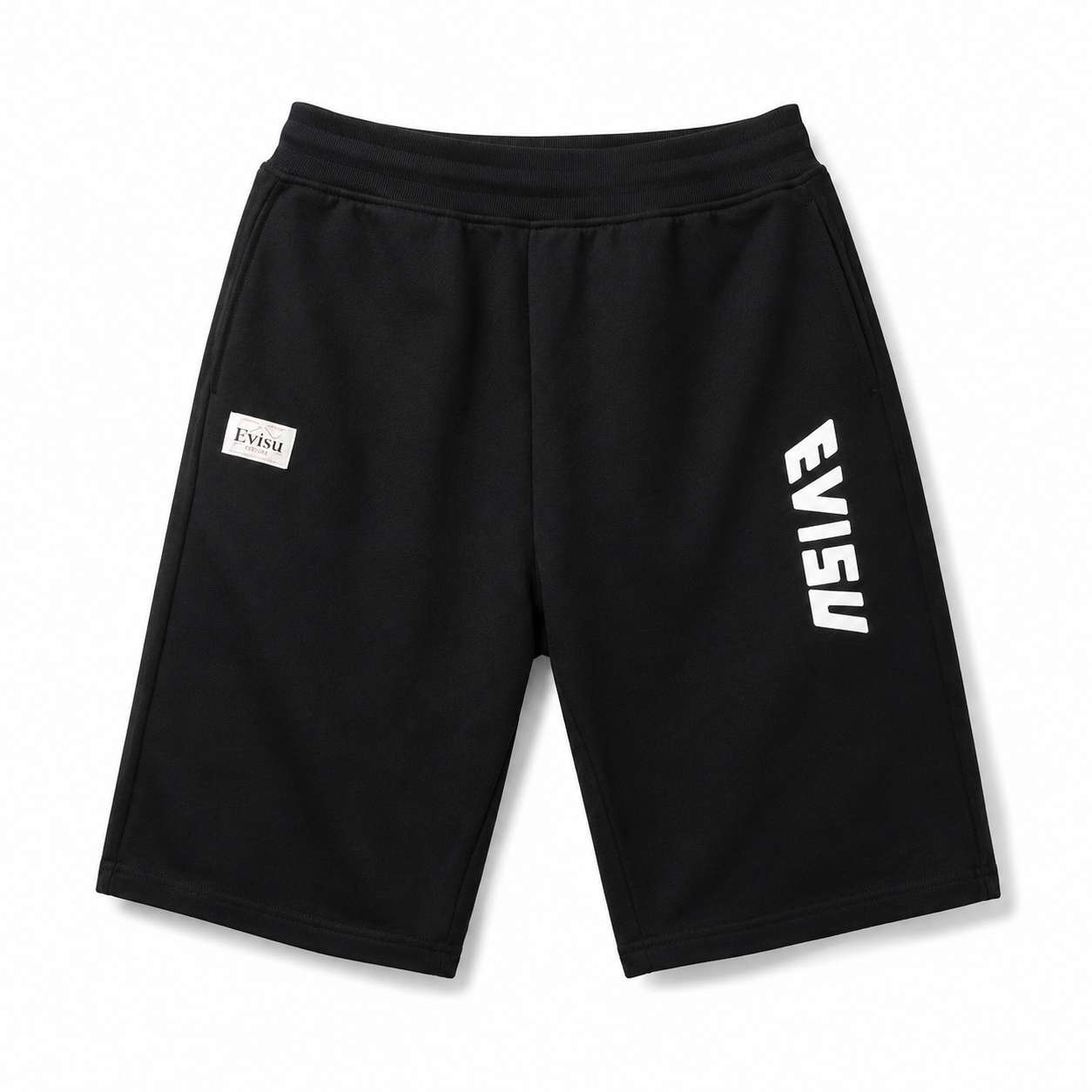 EVISU (Fukujin) brand "Taiko Daruma and Maneki-neko" printed athletic shorts
