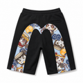 EVISU (Fukujin) brand "Taiko Daruma and Maneki-neko" printed athletic shorts