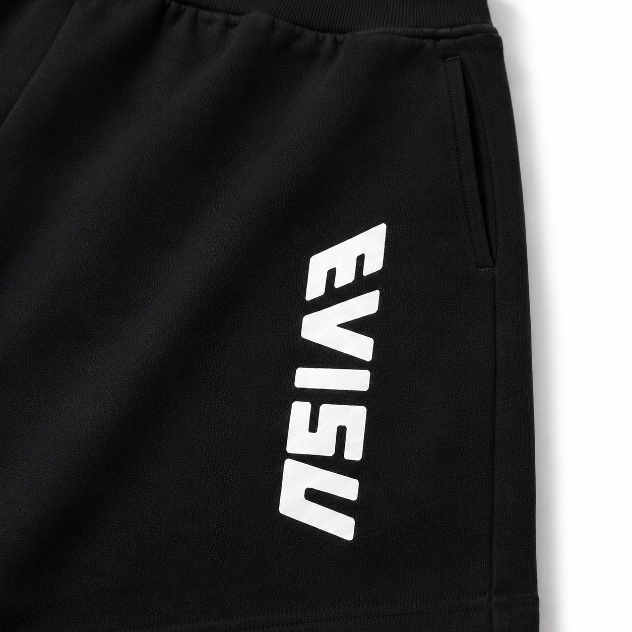 EVISU (Fukujin) brand "Taiko Daruma and Maneki-neko" printed athletic shorts