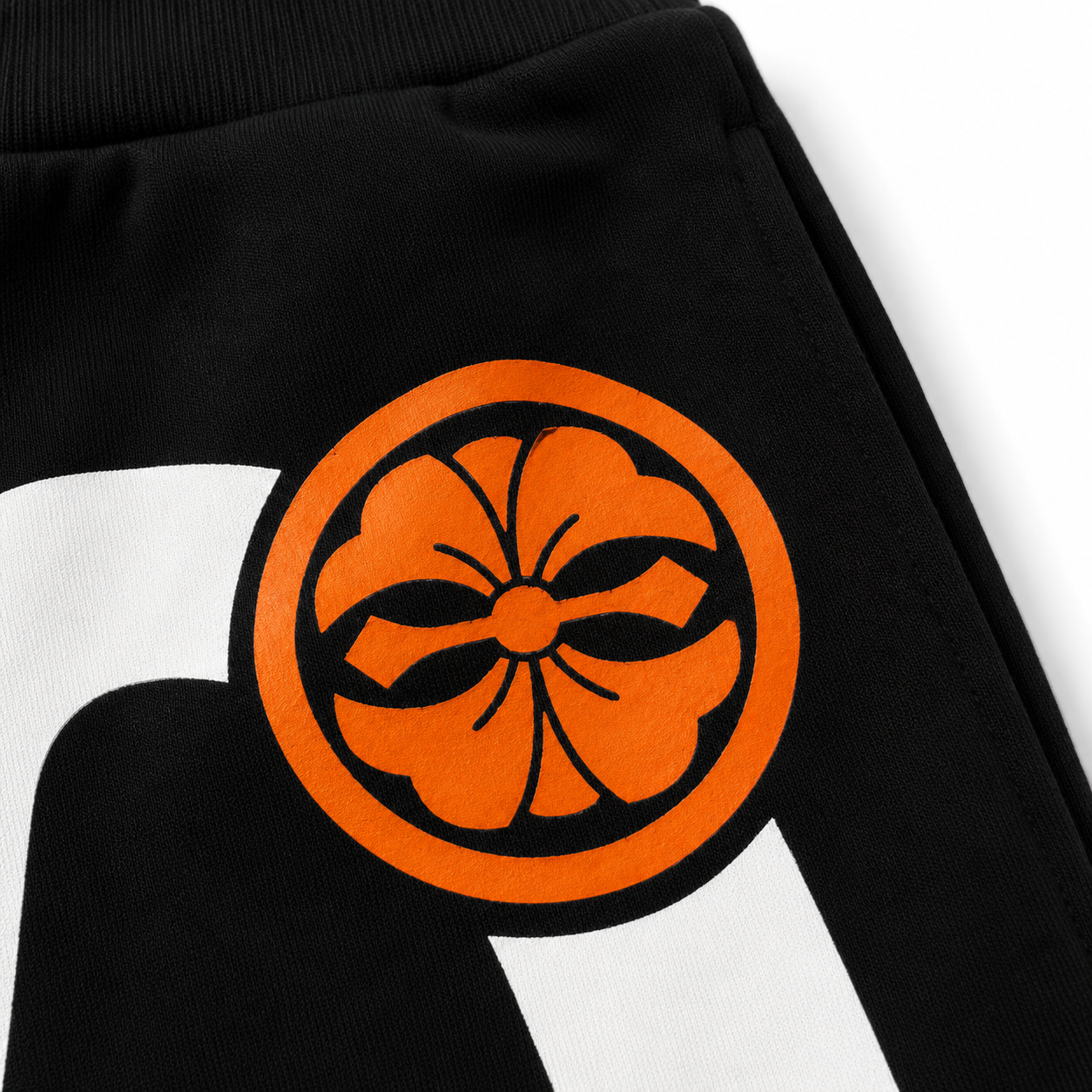 EVISU "Sakura Big M" Print Athletic Shorts