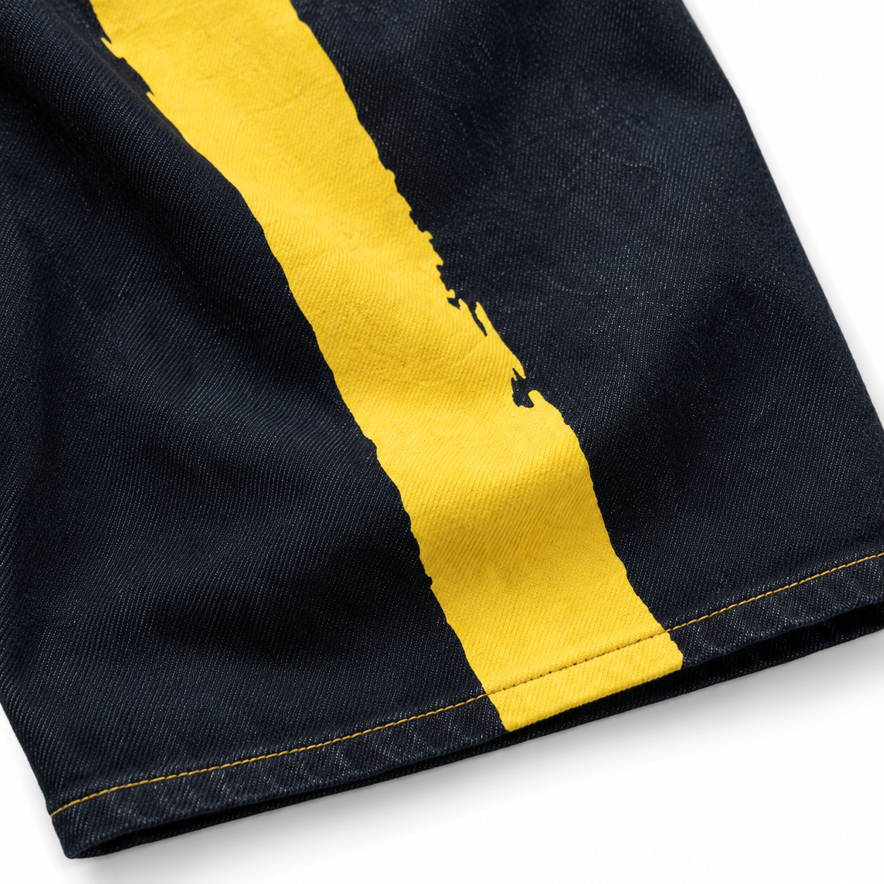 EVISU Denim Shorts with "Gold Big M" Print