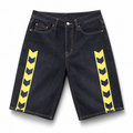 EVISU "Yellow Arrow" Denim Shorts