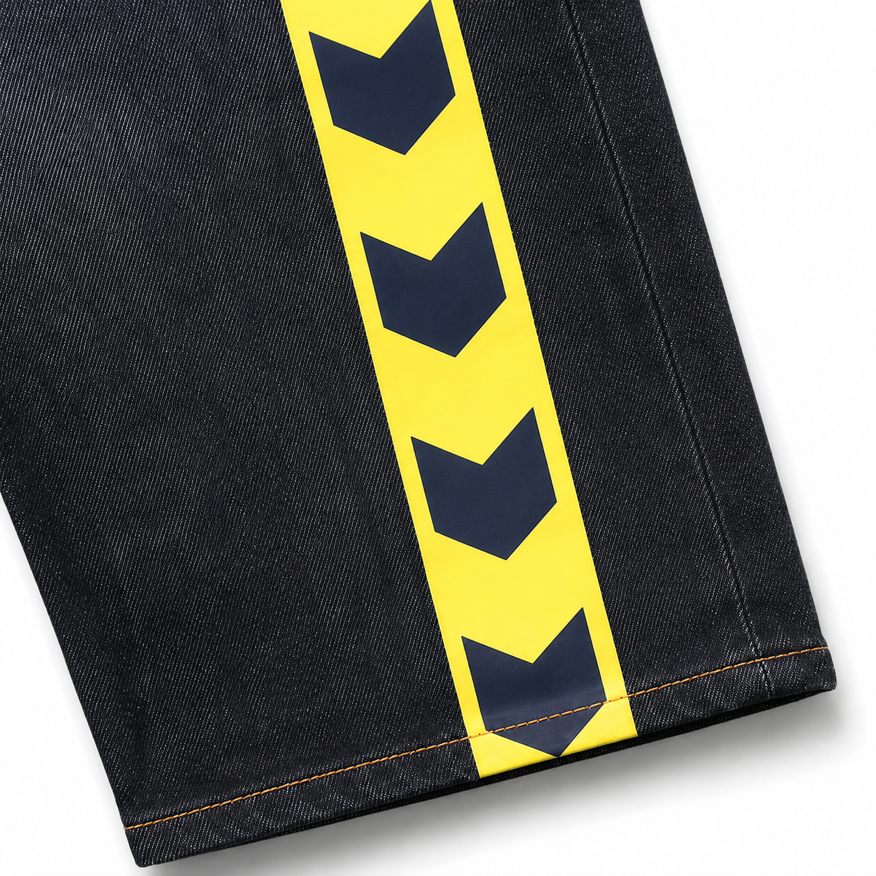 EVISU "Yellow Arrow" Denim Shorts