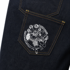 EVISU "Multi-Pocket Embroidered" Denim Shorts
