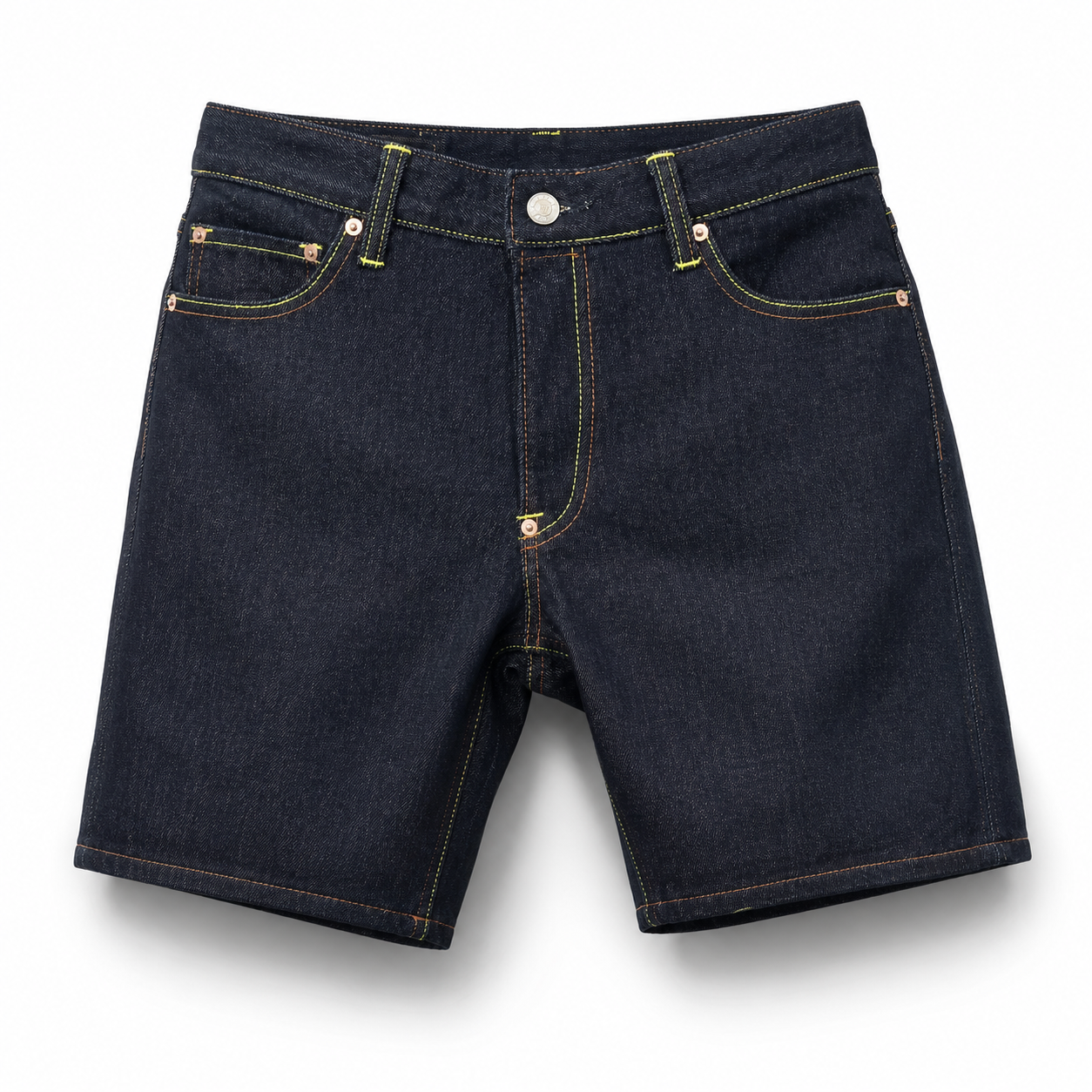 EVISU "Big M Print" Denim Shorts