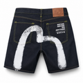 EVISU "Big M Print" Denim Shorts