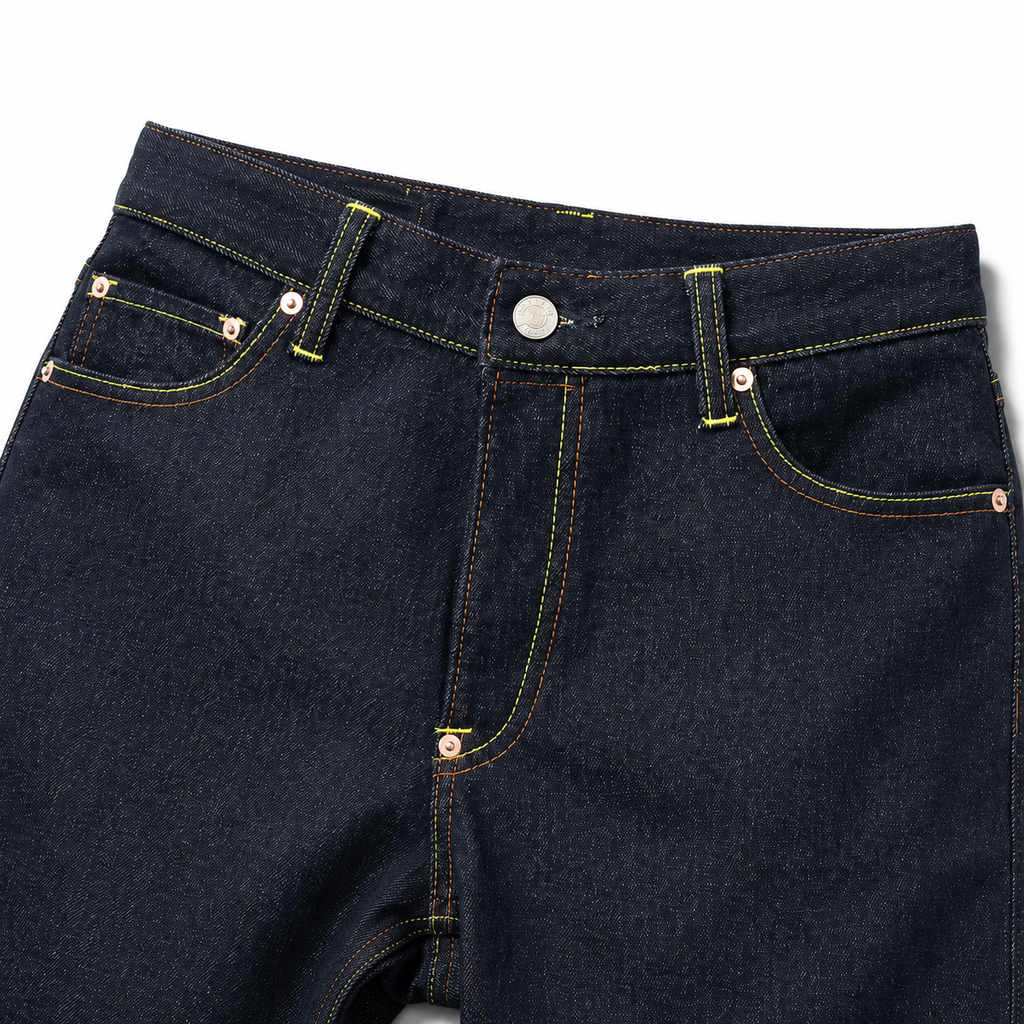 EVISU "Big M Print" Denim Shorts
