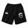 EVISU "Hand-Brushed Big M" Print Athletic Shorts