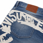 EVISU "Big M Print" Denim Shorts
