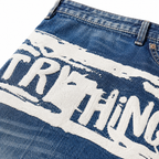 EVISU "Big M Print" Denim Shorts