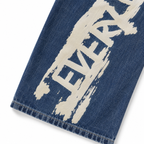 EVISU "Big M Print" Denim Shorts
