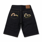 EVISU "Small M Embroidery" Denim Shorts