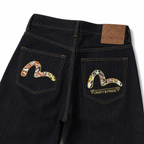 EVISU "Small M Embroidery" Denim Shorts