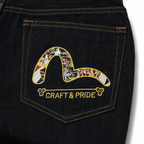 EVISU "Small M Embroidery" Denim Shorts