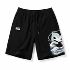 EVISU "Waves and Cranes" Print Athletic Shorts