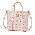MCM Mini Tote Bag Pink Visetos Print | Compact Crossbody Handbag for Women | 19x18.5x9.5cm