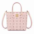 MCM Mini Tote Bag Pink Visetos Print | Compact Crossbody Handbag for Women | 19x18.5x9.5cm