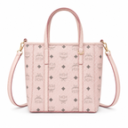 MCM Mini Tote Bag Pink Visetos Print | Compact Crossbody Handbag for Women | 19x18.5x9.5cm